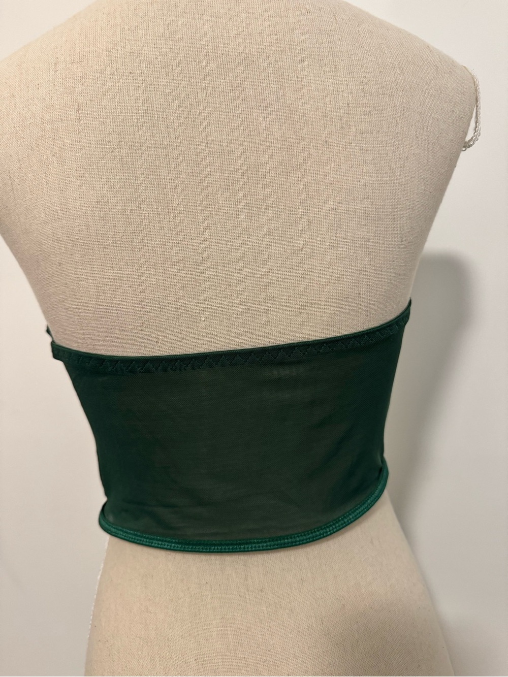 SHEIN Dark Green Lace Bustier Bandeau Top - Picture 5 of 9